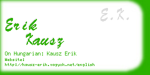 erik kausz business card